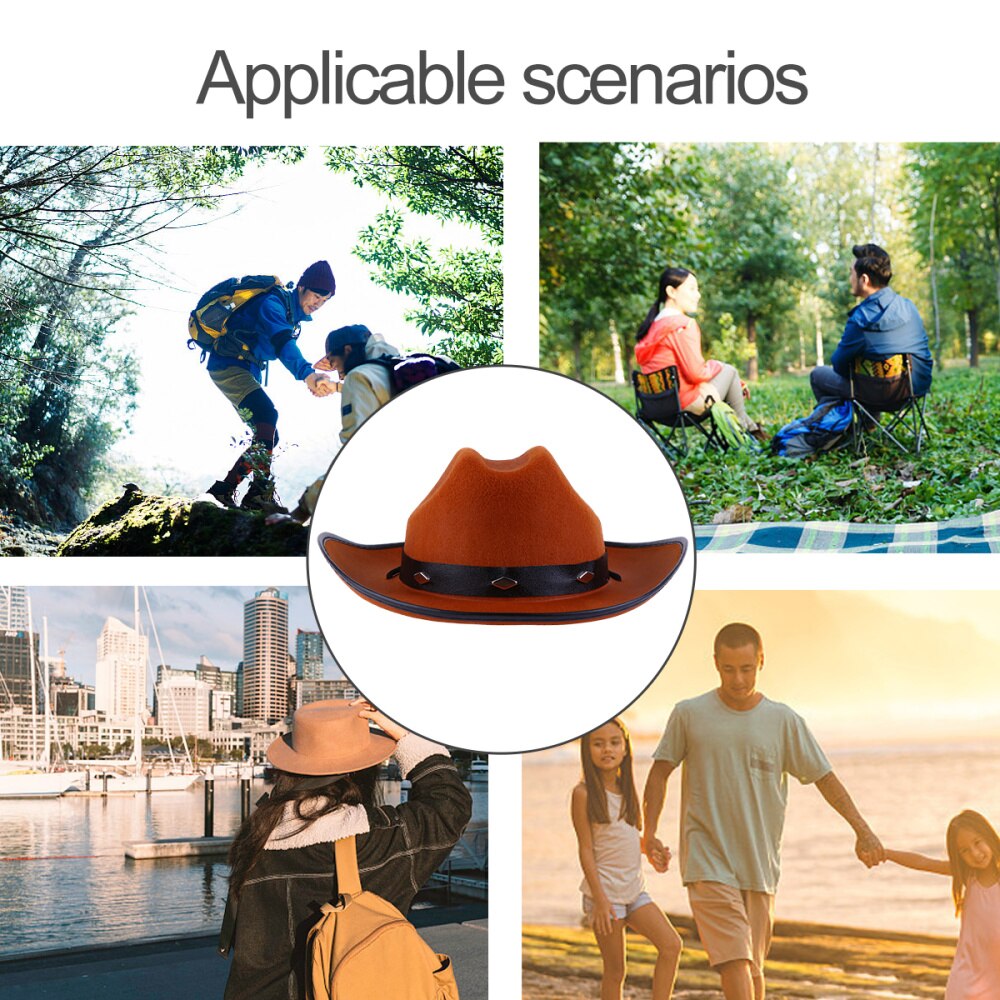 1Pc Western Cowboy Hat Adult Cowboy Hat Cowboy Hat with Five Nails