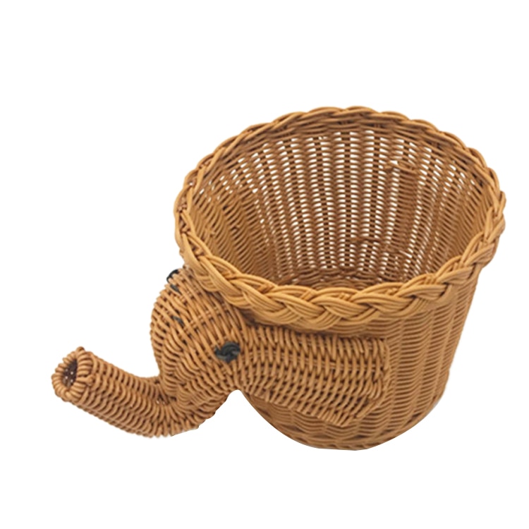Handgjord bambu elefant korg picknick korg mat bröd camping picknick korg bambu frukt lagring korg