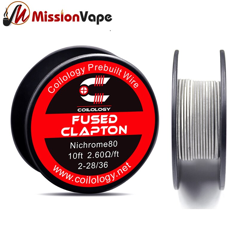 Coilology – fil de bobine NI80 fusionné Clapton, 2*28/36 AWG, calibre 2,6ohm, fil chauffant de 10 pieds