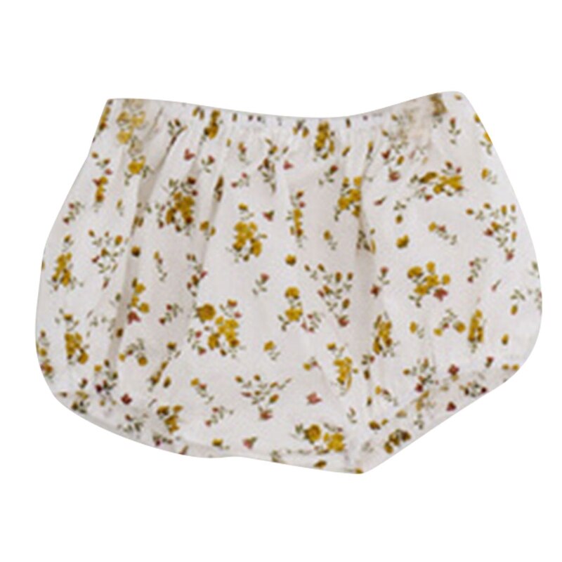 A5YC Toddler Baby Girls Summer Bloomers Bohemian Floral Print Cotton Harem Shorts Infants Basic Diaper Cover Underwear: D / 120CM