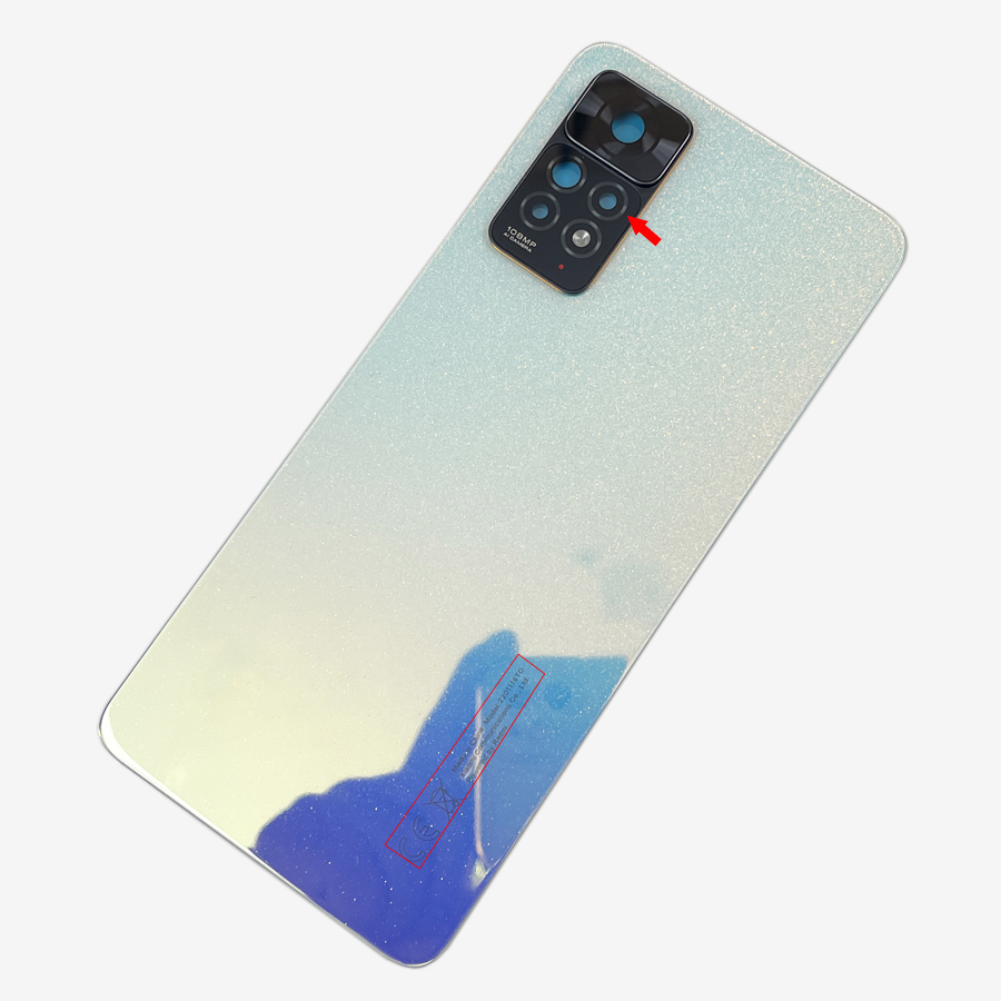 A+++ for xiaomi redmi note 11 pro 4g / 5g batteri bakdeksel glass redmi note 11e pro bakdør erstatningsdeksel lim: Sølv