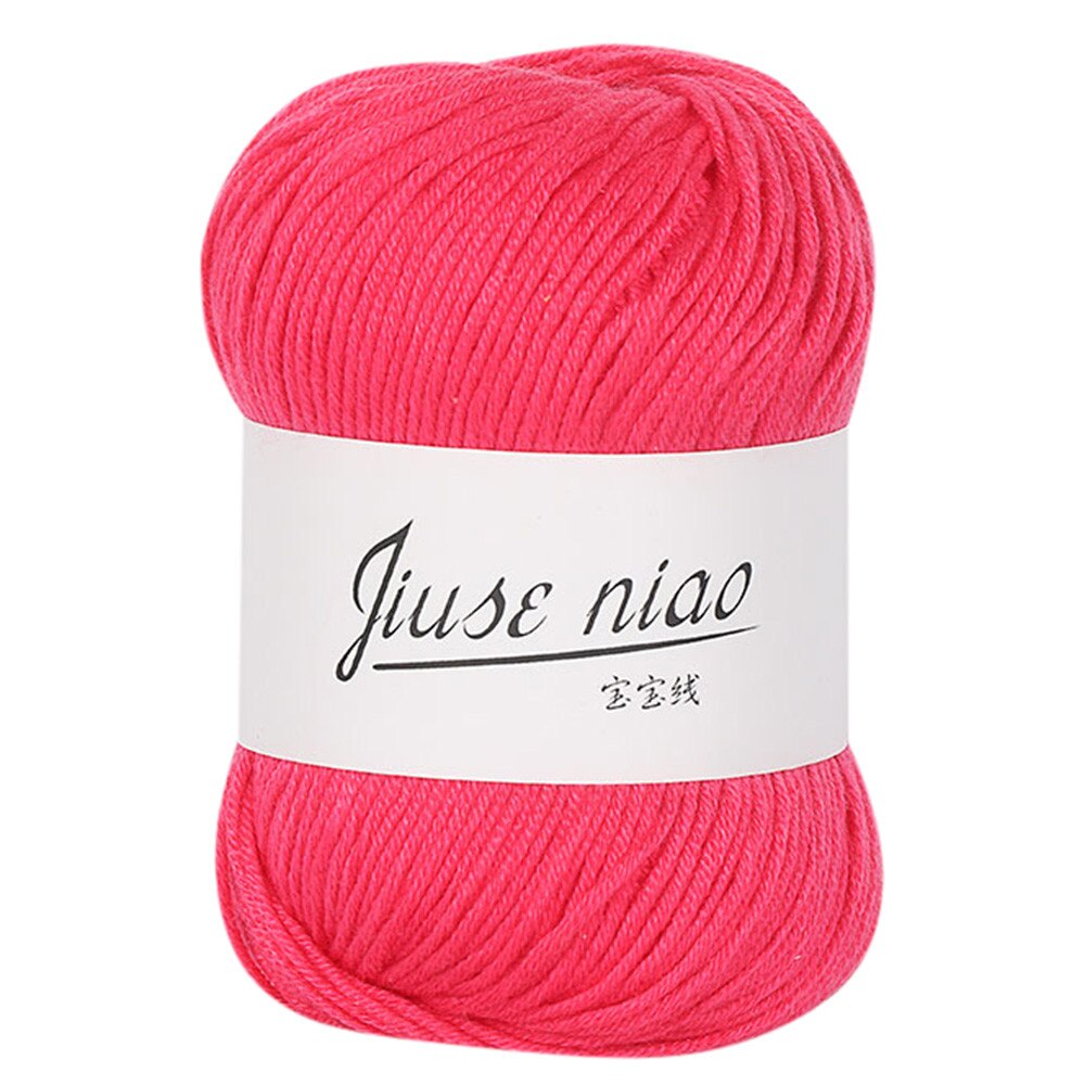 1PC 50g Chunky Colorful Hand Knitting Baby Milk Cotton Crochet Knitwear Wool Pelote Coton Crochet Milk Cotton Yarn Knitting Yarn: M