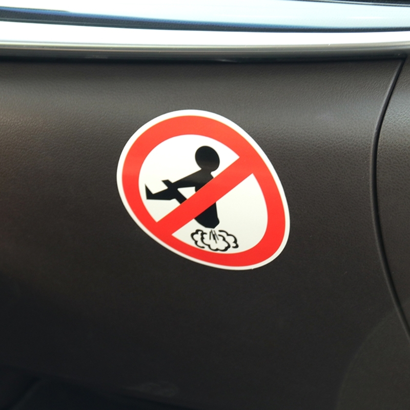 Interesting Civilization Sticker Do Not Fart Sticker No Farting Waterproof Rear Glass Car Sticker Decoration