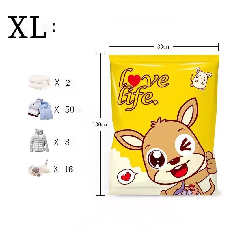 Vacuum Compression Bag Large Quilts To Receive Clothing Thickening Air To Finish The Bag Waterproof And Moisture-Proof Material: H4-4 XL