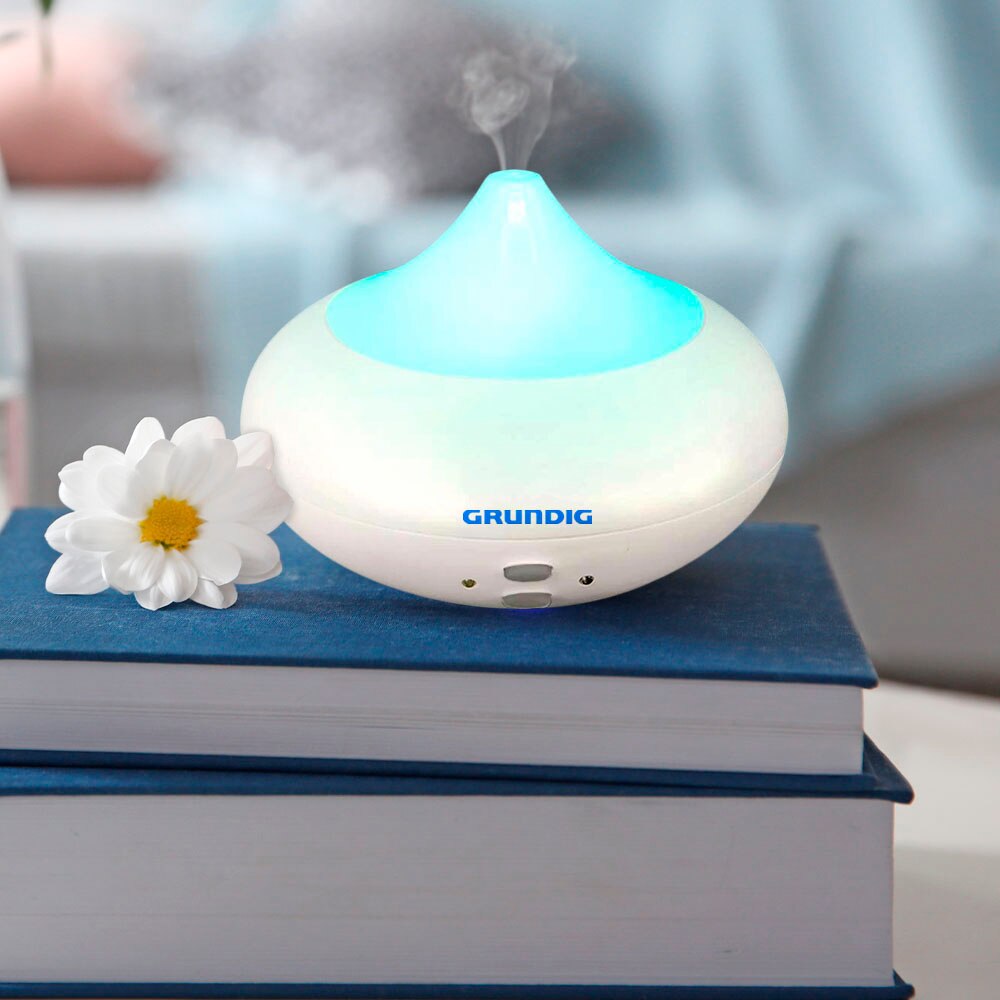Difusor aromatico Grundig, humidificador, luz led, 8 colores, ultrasonico, aromaterapia, portatil, decorativo, difusor, difusor aromaterapia, humidificadores difusores aromaterapia