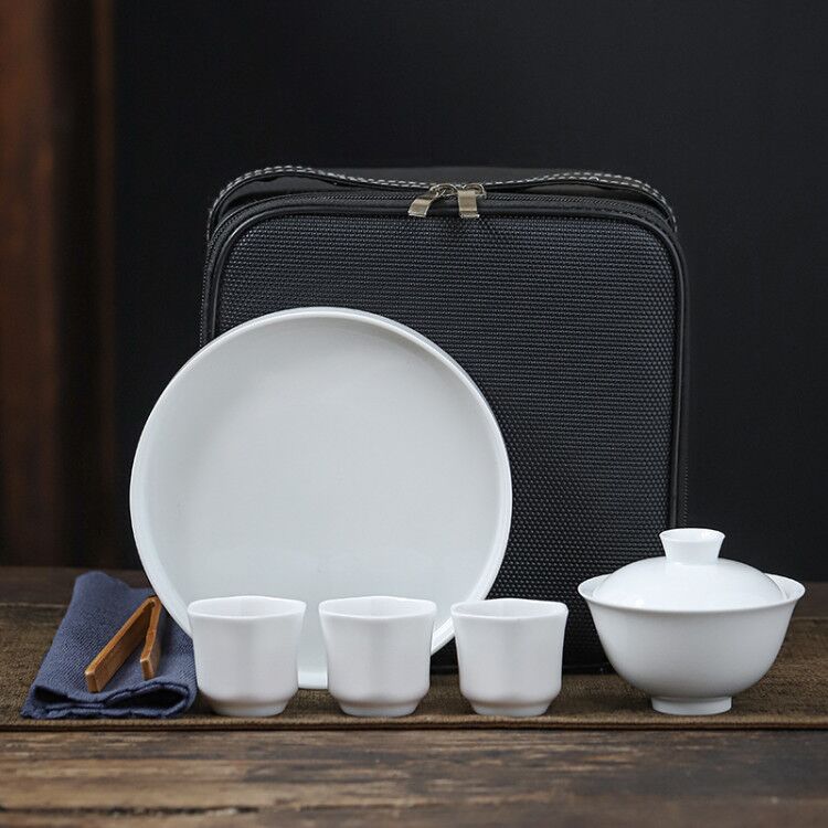 Drinkware Set Chinese Kung Fu Reizen Thee Set Keramische Draagbare Theekopje Porselein Thee Cup Mok Van Thee Ceremonie Theepot