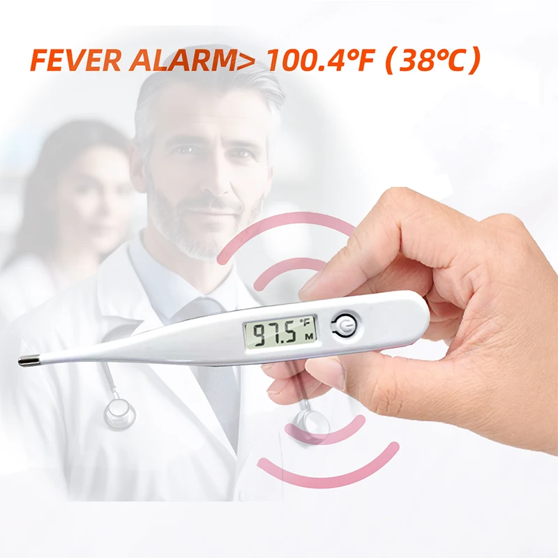 Termómetro 1-2P para fiebre, cuerpo básico Digital, axila Oral o pantalla LCD electrónica Rectal, medición de alta precisión, calor inteligente