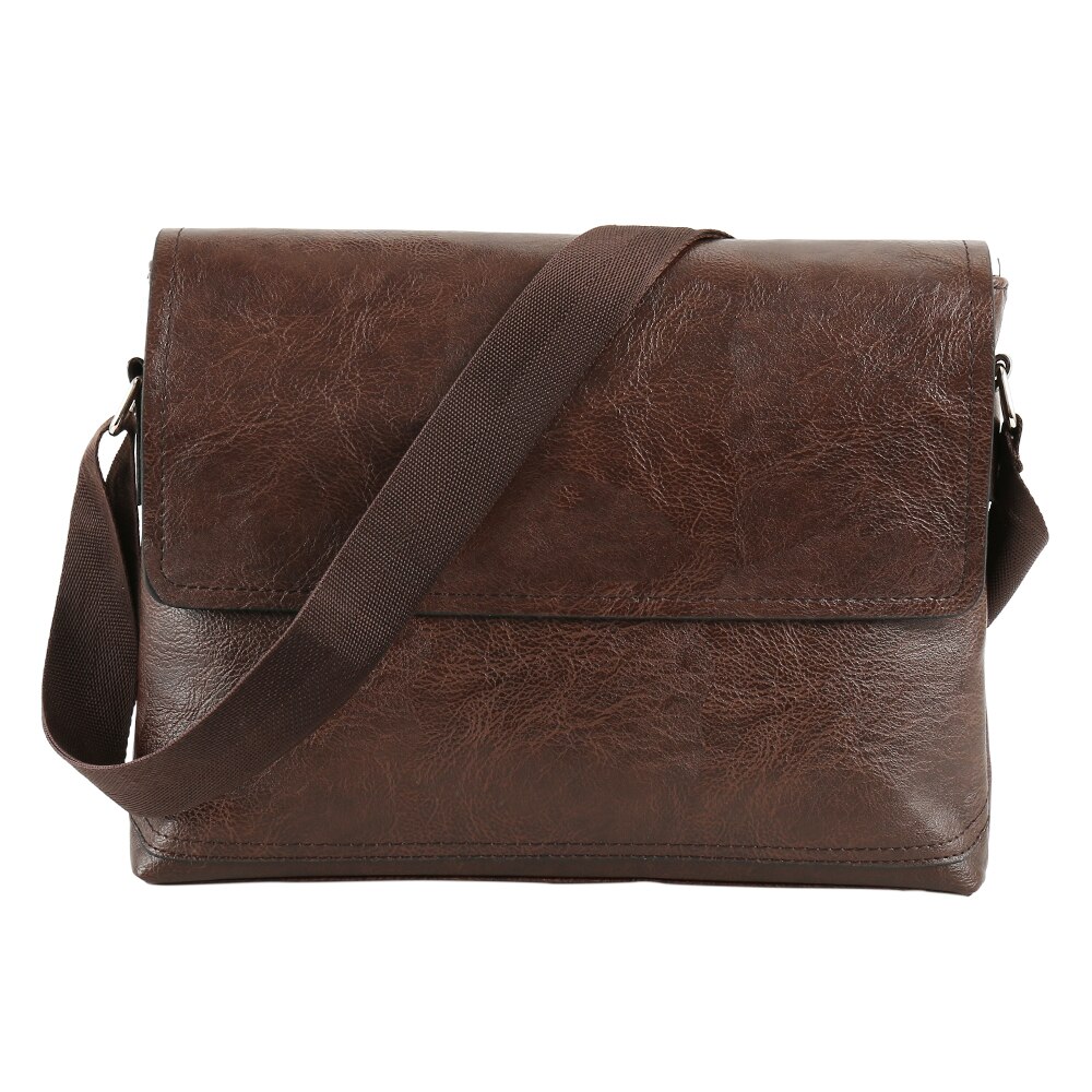 Männer Handtasche der Männlichen PU Leder Messenger Taschen für Mann Casual Business Vintage Crossbody-tasche: Dark Brown