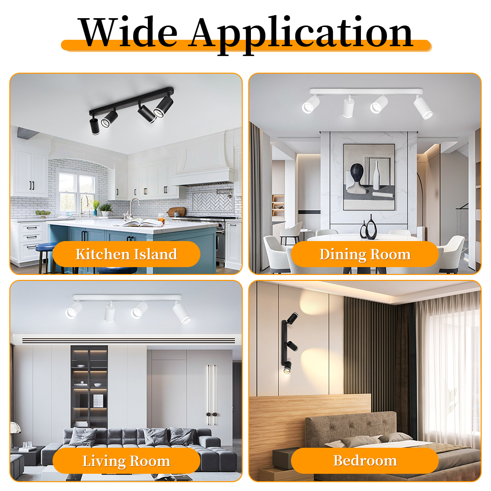 220V LED Spot Lights Home Decoration Ceiling Lights GU10 Adjustation Sport Lighting For Bedroom Kitchen 3 Color Track Lighting