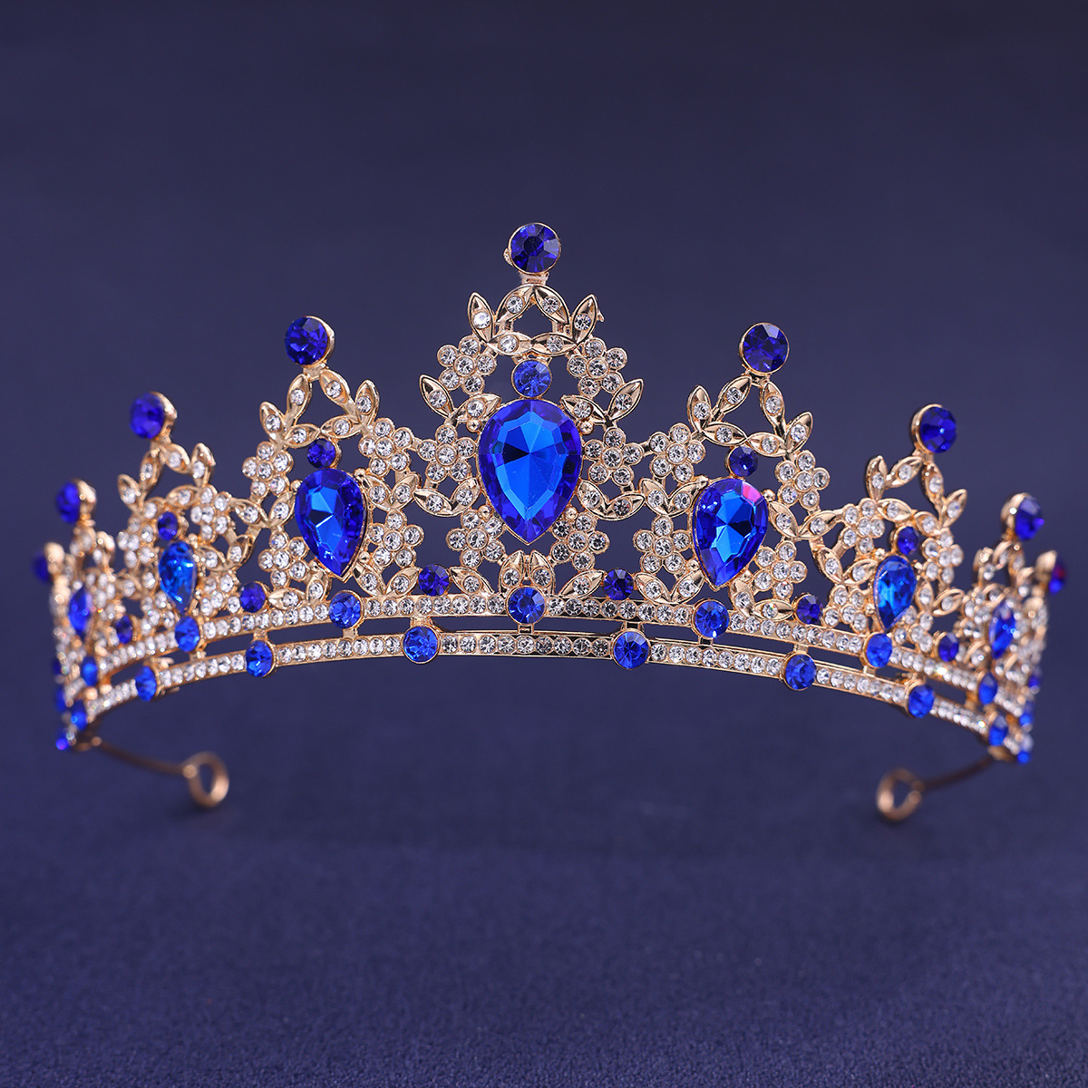 Accessoires pour cheveux de mariage, couvre-chef, bijoux de tête, diadème de cheveux de mariage, couronne de diadème de mariée en cristal, couleur argent, diadème en voile: Orange