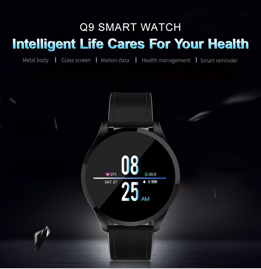 IP67 Waterdicht Smart Horloge Hartslag Bloeddruk Hr Sensor Sport Fitness Tracker Mannen Smart Armband Voor Iphone Android