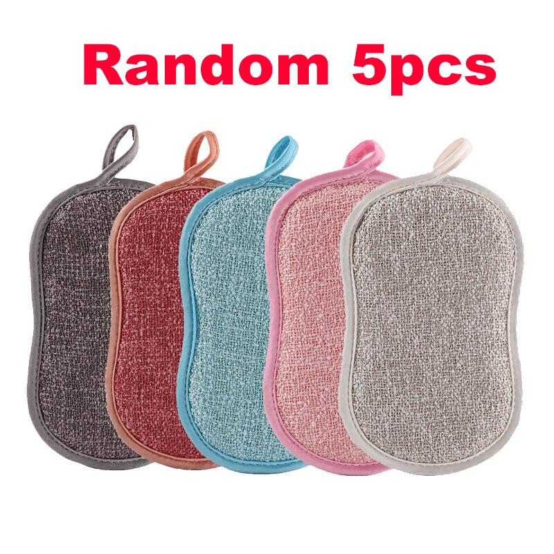 Household Magic Sponge For Moving Kitchen Accessories Bathroom Cleaning scourer pan brush Scouring Pad: 5pcs