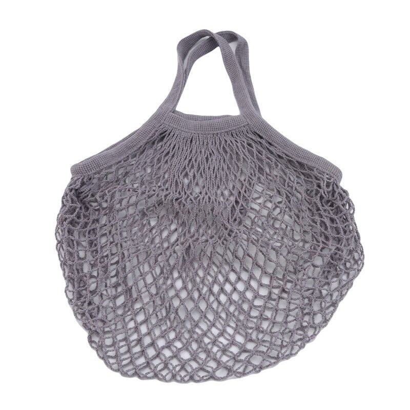 Reusable Hollow Net Bag Vegetables Mesh Storage Bags Portable Organizer Convenience Holder Kitchen Vegetables storages: gray