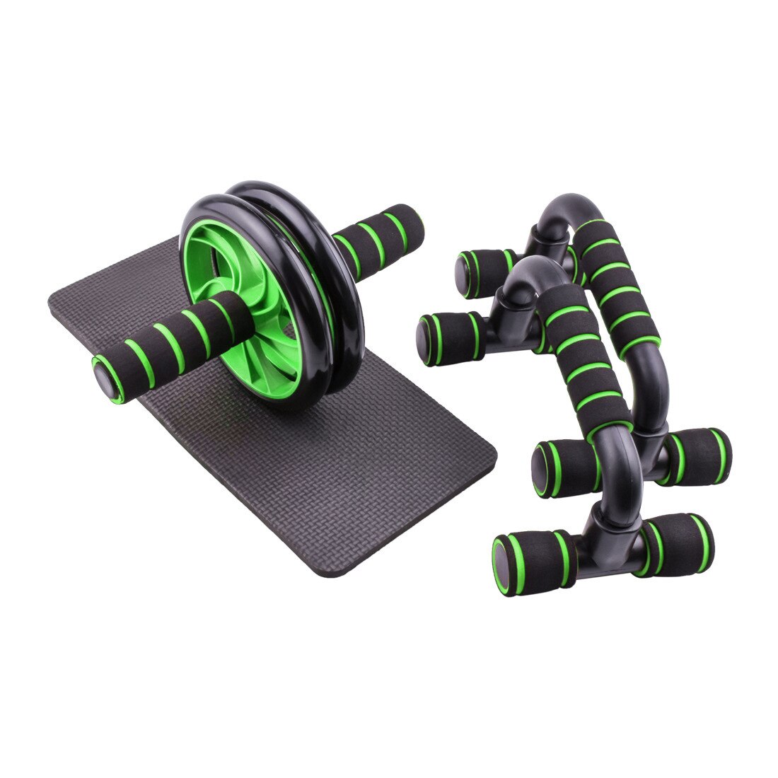 Soportes de barra de flexiones para el pecho, mangos de barra para Fitness, gimnasio, entrenamiento muscular, bastidores de flexiones para culturismo, 1 par: green set