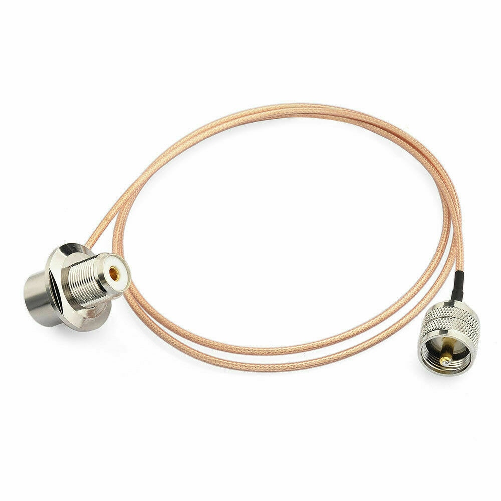 Yinitone RG-316 1 medidores uhf PL-259 macho para tão-239 uhf fêmea ângulo direito cabo para antena móvel rádio