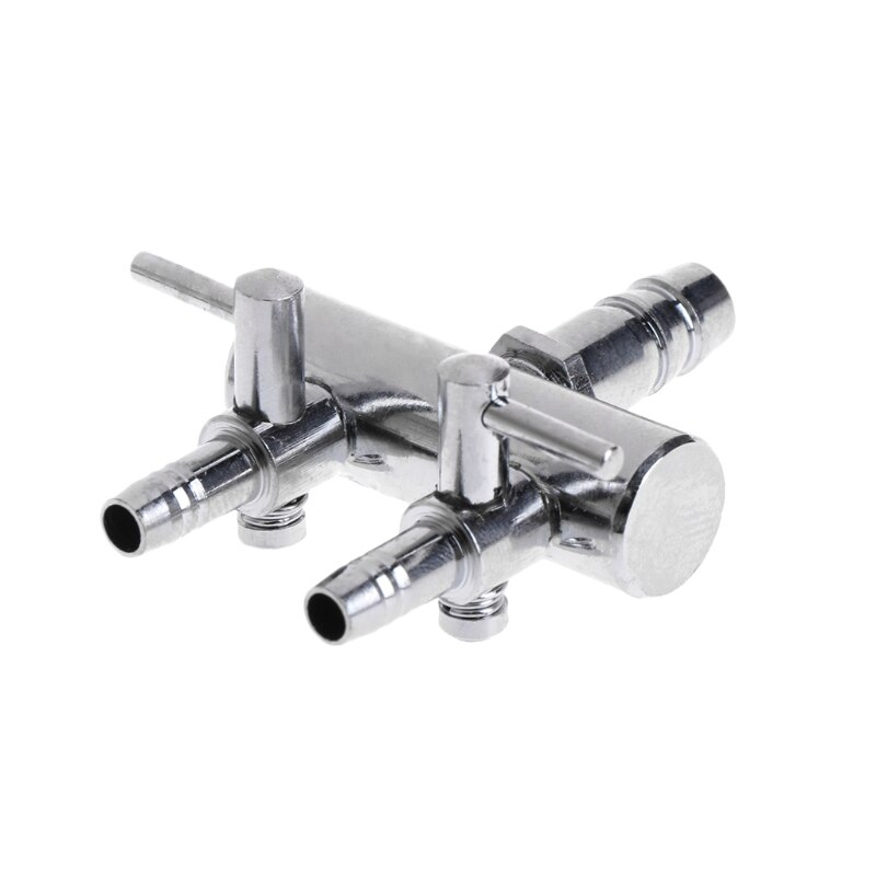 2- weg aquarium luchtverdeler klep vis tank luchtpomp stroomverdeler pomp klep kraan hendel bedieningsschakelaar klep