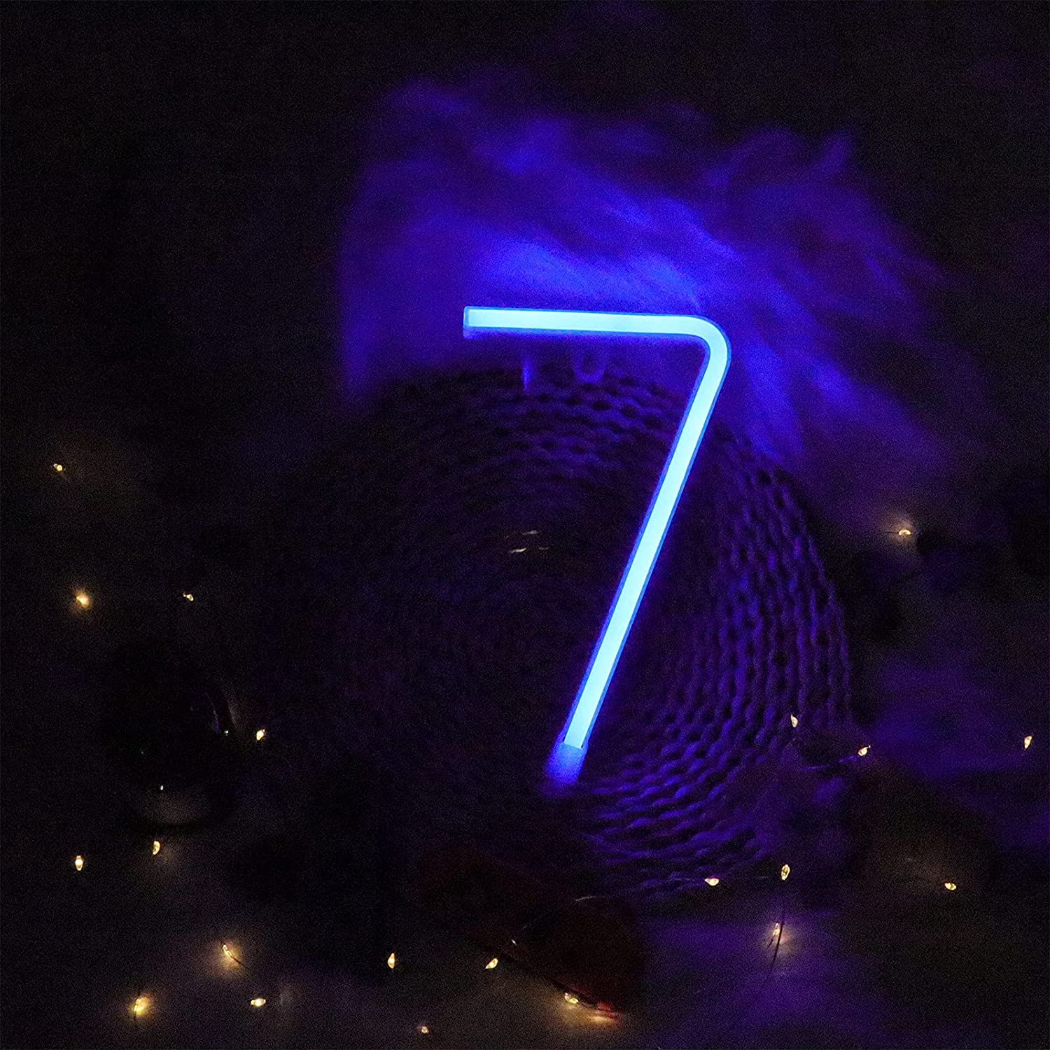 LED Neon- Zahlen Licht USB Batterien Zeichen für Nacht Helle Lampe Heimat Zauberstab Dekor Geburtstag Hochzeit Party Weihnachten Zimmer Dekoration: 7