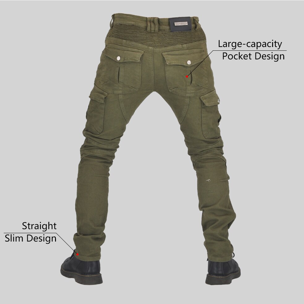 EISEN JIA'S Männer Motorrad Hosen Motocross Motorrad Reiten Mit Spannweite + Knie Pads Schutz Getriebe Moto Jeans Hosen