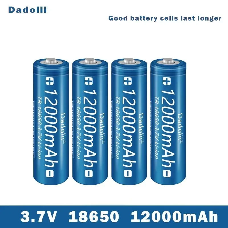 18650 3.7V 12000mAh capacity lithium ion rechargeable battery for flashlight flare battery
