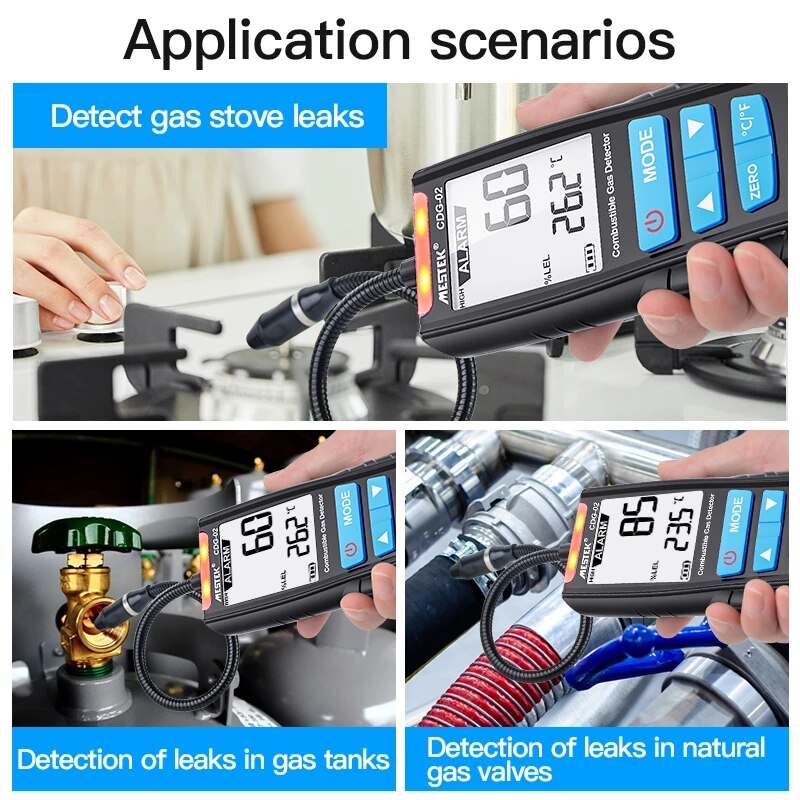 Mestek Gas Analyzer Brandbaar Gas Detector Handheld Koolmonoxide Meter Draagbare Co Gaslek Detector Gas Monitor Tester