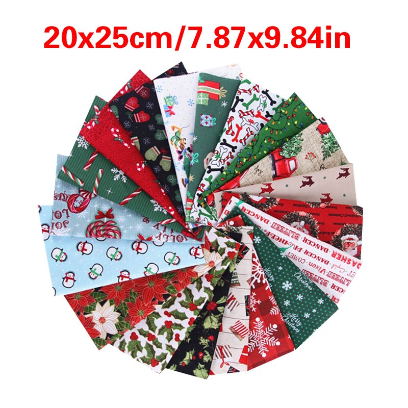 Tela Patchwork algodón de costura muñeca coser bolsa artística ropa mano artesanía Material de costura 5 uds 20X25Cm