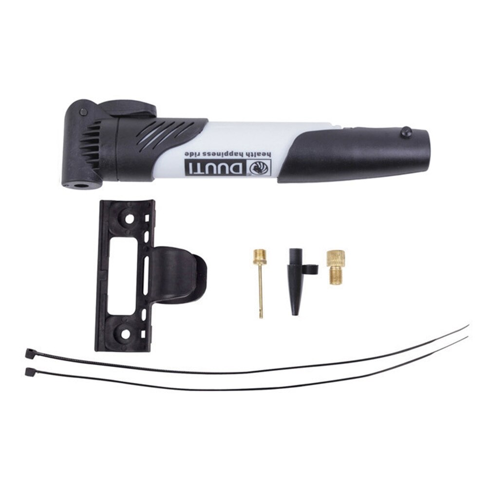Mini Portable High-strength Plastic Bicycle Air Pump Bike Tire Inflator Super Light Accessories MTB Road Bike Cycling Pump: White