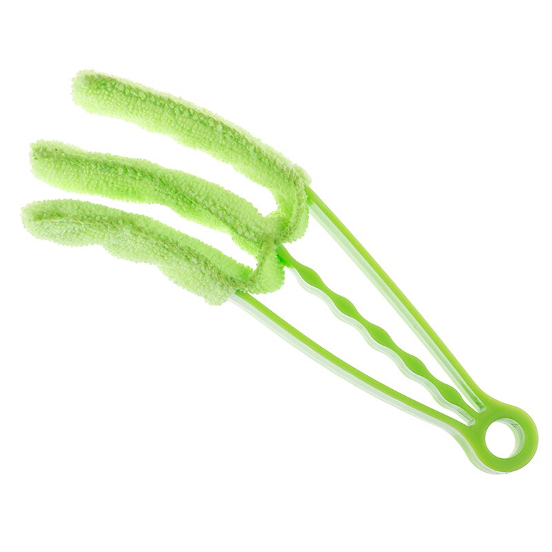 Plumero con cepillos venecianos, limpiador de microfibra, cortinas, pinzas para el hogar, herramienta de limpieza para teclado de ordenador, 1 Uds.: green