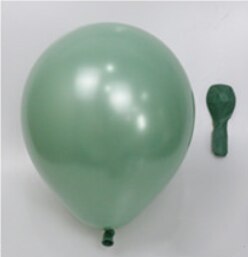 10 st 10 tum metalliska latex ballonger mörkgröna runda globos uppblåsbara helium ballong födelsedagsfest dekoration tillbehör: Pärlböna grön