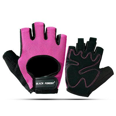 Kyncilor Gym Gloves Dumbbell Weightlifted Gloves Non-Slip Breathable Shock Absorption Half Finger Bodybuilding Training Glove: Pink / M