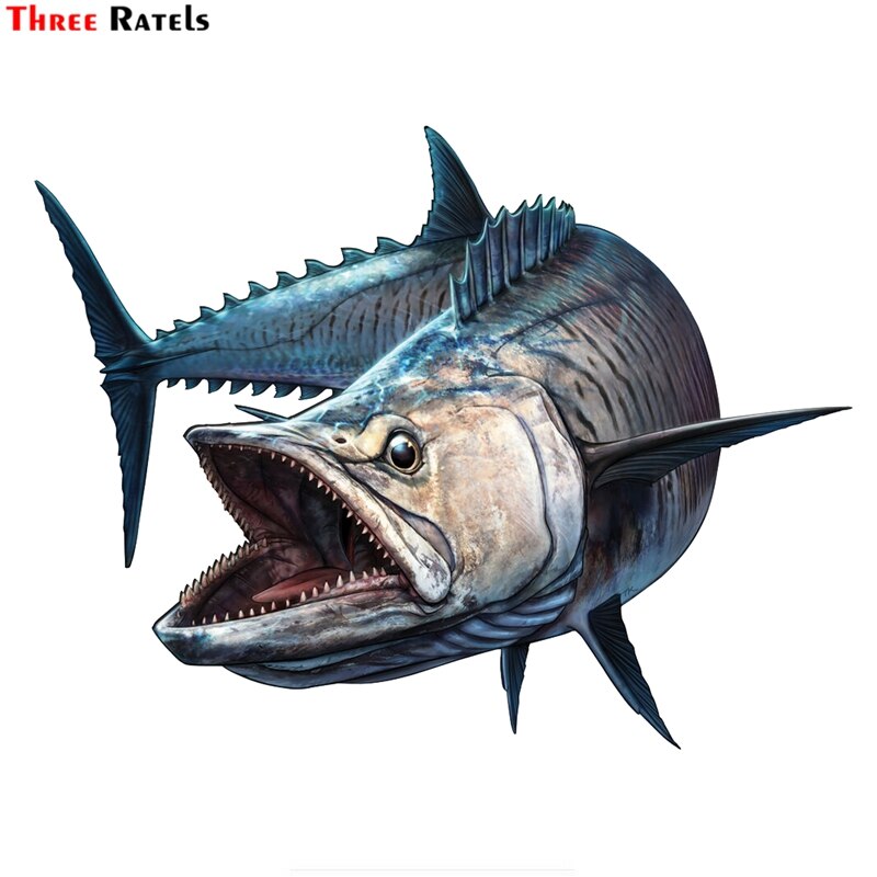 Three Ratels FTC-889# 16cmx12.2cm Personality Animal Fish PVC Car Styling motorcycle Car Sticker Decal