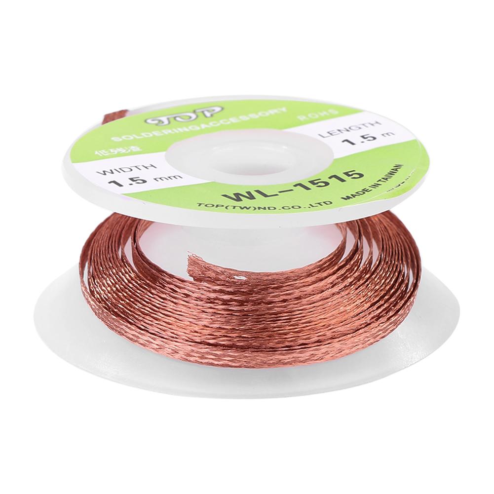 1.5m Desoldering Braid Welding Solder Remover BGA Wick Wire Lead Cord Flux ABS Copper Desoldering Braid For Removing Excess Sold