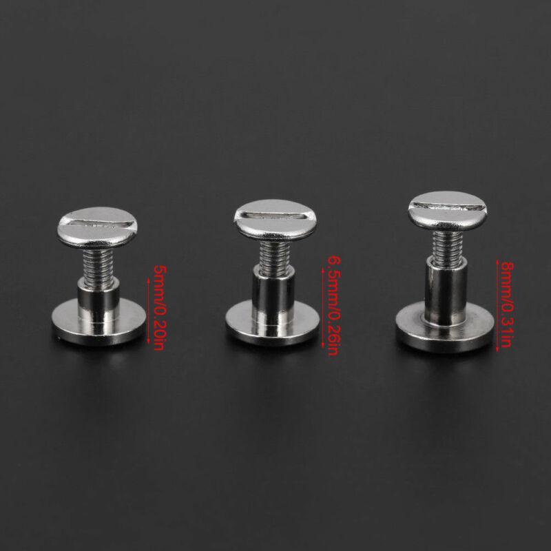 20pcs 8mm / 6.5mm / 5mm Metal Binding Screws Nails, Photo Album Screws, Push Rivet Books Butt Screw, Assembly Bolts.