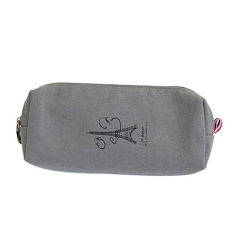 Vintage katoenen en linnen canvas studenten etui met grote capaciteit, schrijfwarentassen, eenvoudige pen, etui voor kantoororganisatie