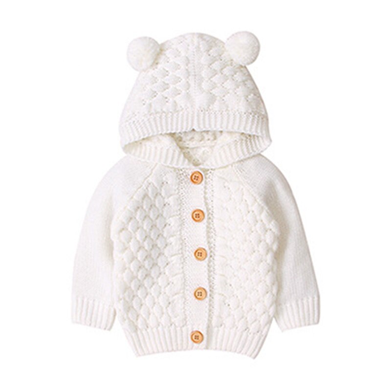 Sodawn Baby Boy Knit Cardigan Winter Warm Baby Sweater Long Sleeve Hooded Coat Jacket Children Clothing Outfits