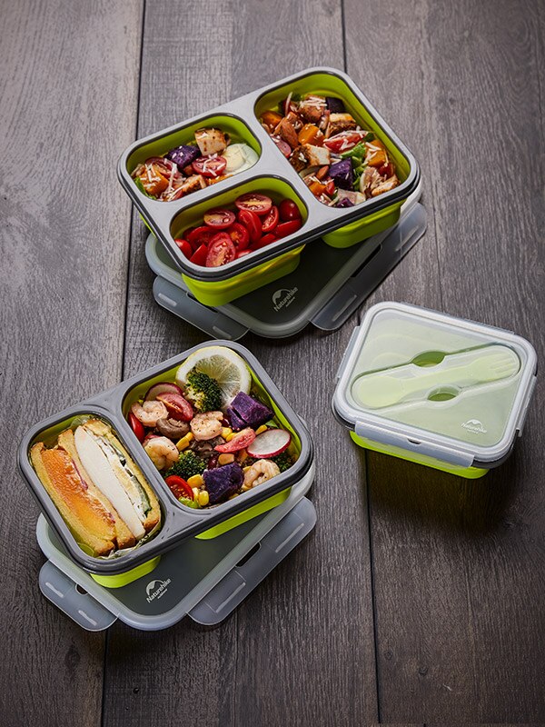 NatureHike na wolnym powietrzu składane silikonowe pudełka na kanapki pojemniki na żywność przenośne piknikowe zamknięte pojemniki na żywność