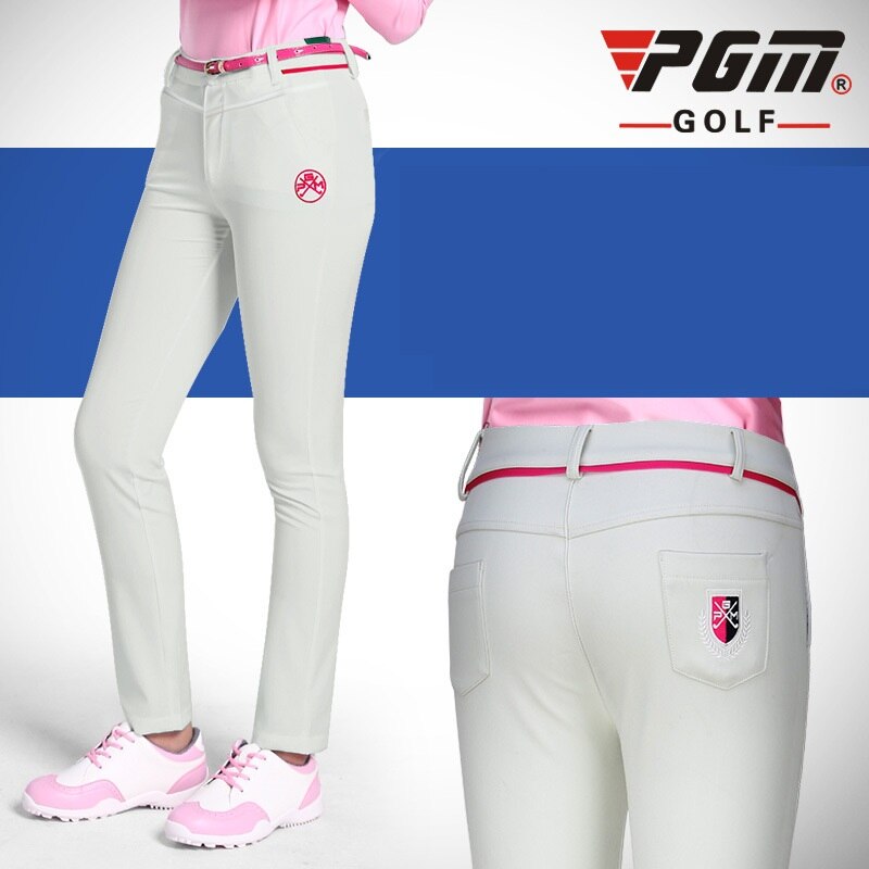 Dame elastiske bukser med stram bund dame varme fleece åndbare golfbukser kvindelige solf straight sportsbukser  aa51865
