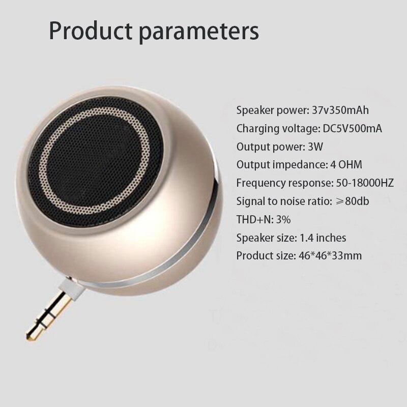 Portable Speaker - Mobile Phone Speaker, MP3 Player Amplifier External Sound Wired Speakers