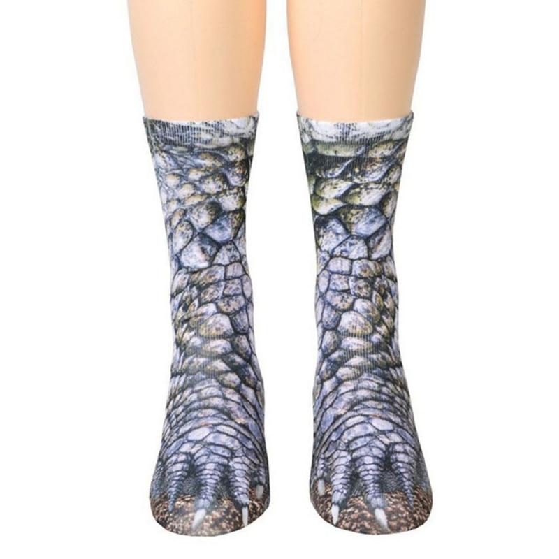Zachte Casual Leuke Katoenen Dier Voeten Gesimuleerde Sokken Unisex Volwassen 3D Dieren Paw Print Lange Sokken: 08