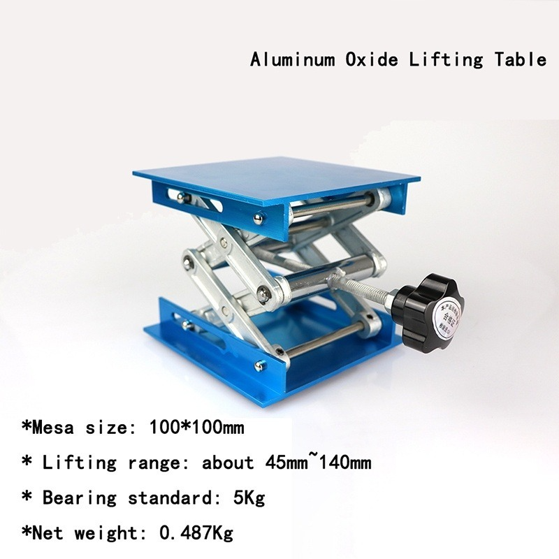 Laboratory Manual Lift Platform Manual Height Adjustable Lifting Table 100*100mm