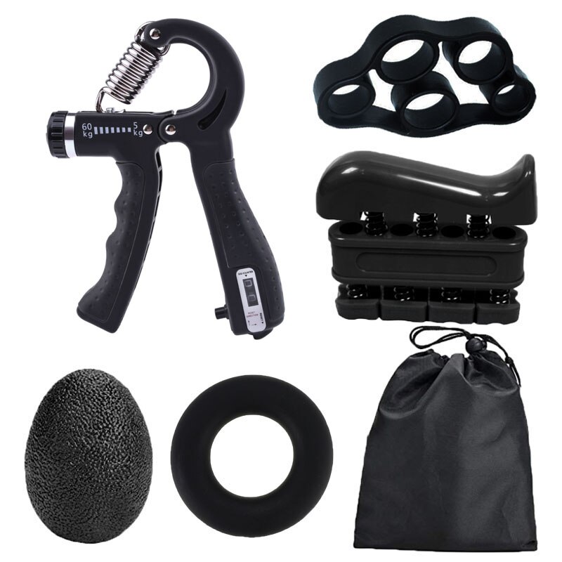 Fortalecedor de agarre de mano para hombre, ejercitador pesado ajustable, rehabilitación de recuperación muscular, entrenador de dedos, 5-60kg: Borgoña