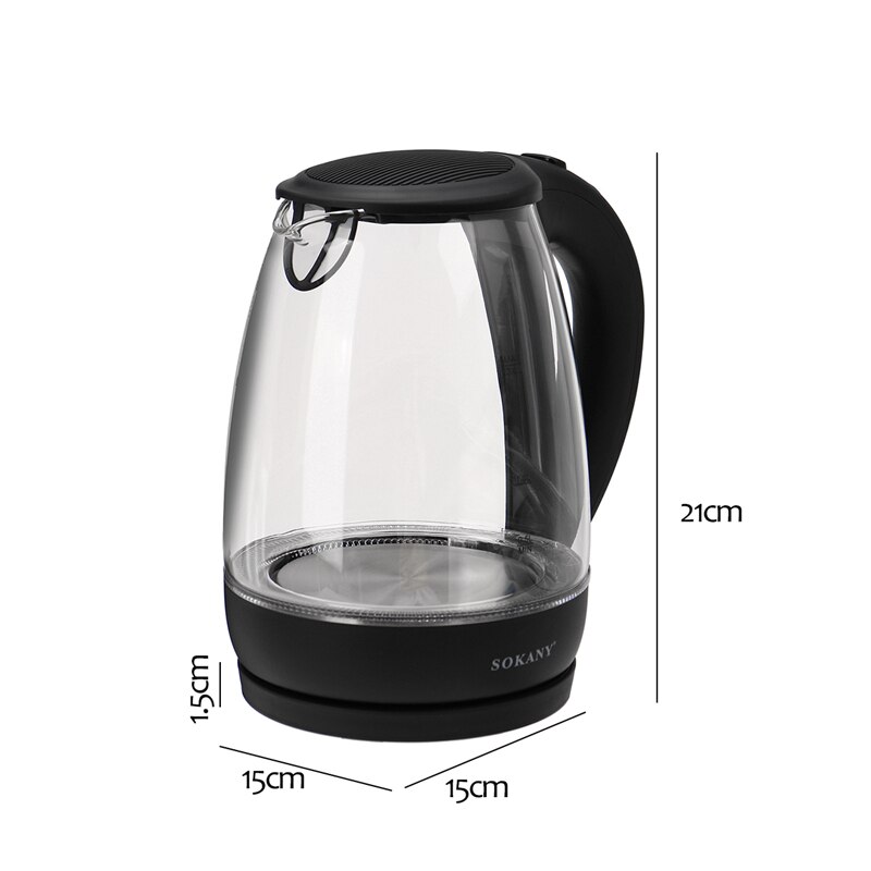 SOKANY 2000W Electric Water Kettle Glass Automatic Water Kettle Water Heater Boiling Tea Pot Intelligent Temperature Control