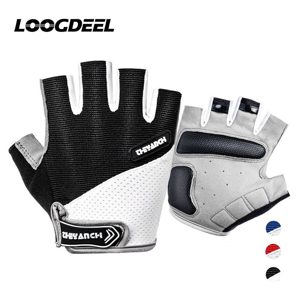 LOOGDEEL-guantes de silicona transpirables para Fitness, mancuernas para gimnasio, levantamiento de pesas, Fitness, culturismo