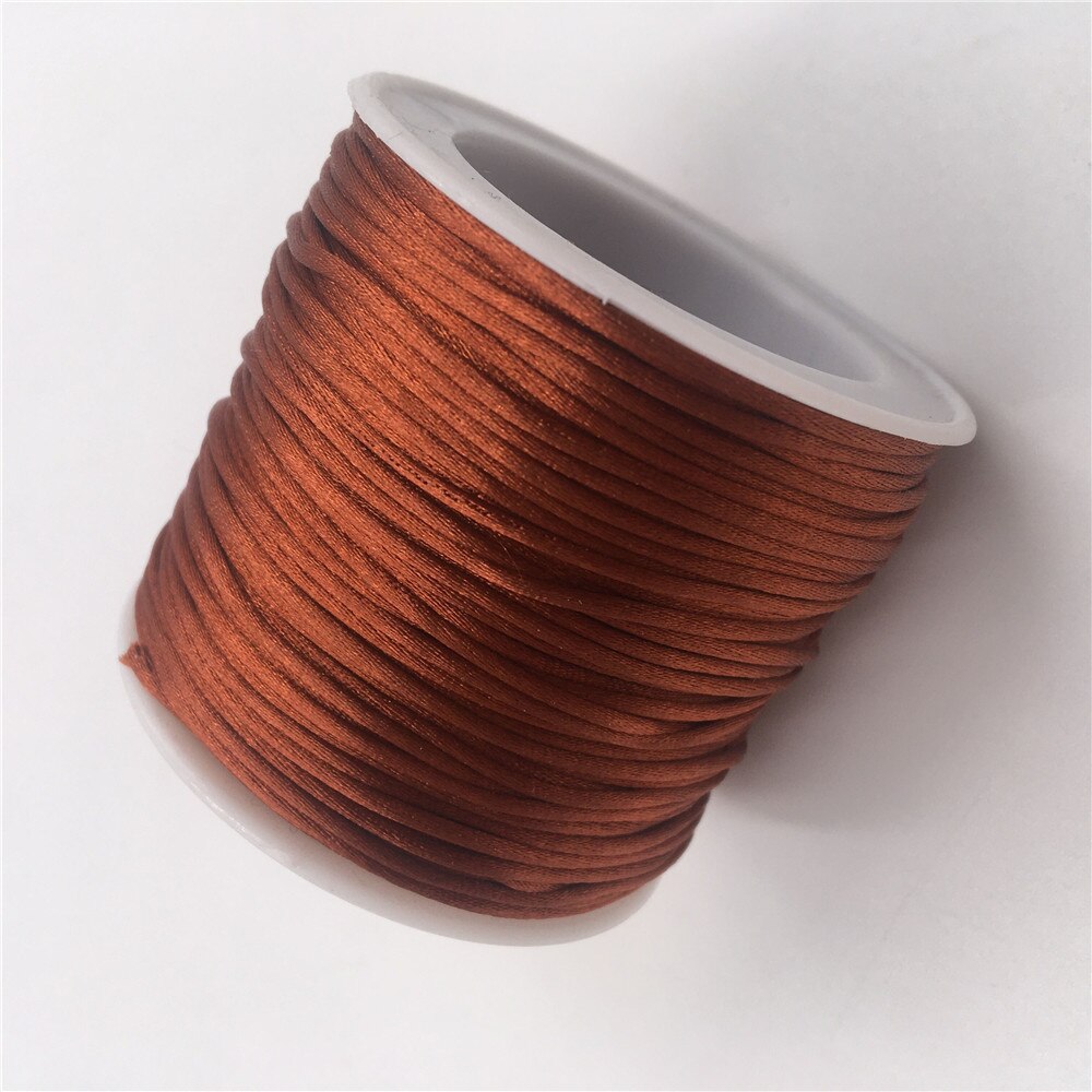 1MM 20meters/Roll Red Coffee Macrame Cord Strong Braided Silk Satin Nylon Rope DIY Making Findings Beading Thread Wire: Default Title