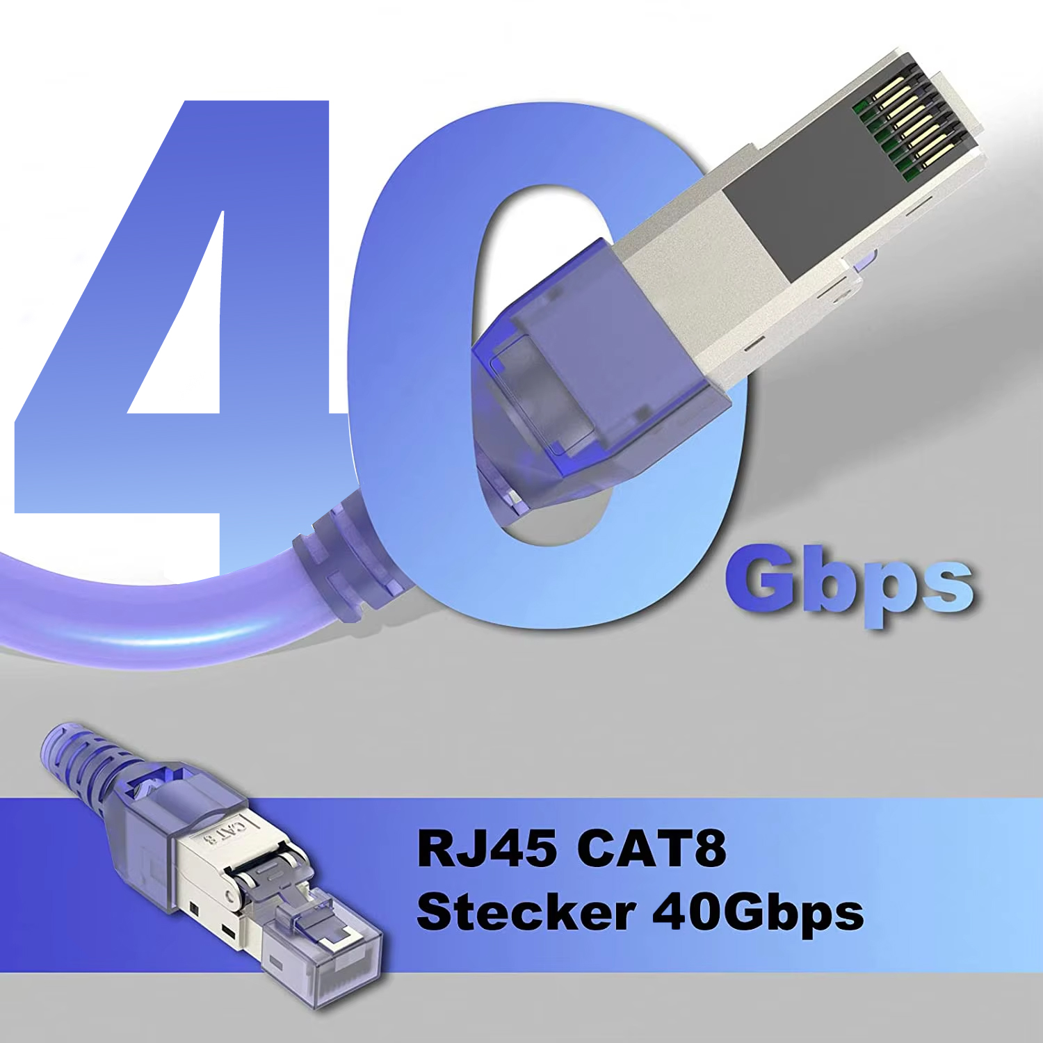 RJ45 CAT8 Cat7 CAT6A Connector Tool-Free, ZoeRax T... – Grandado