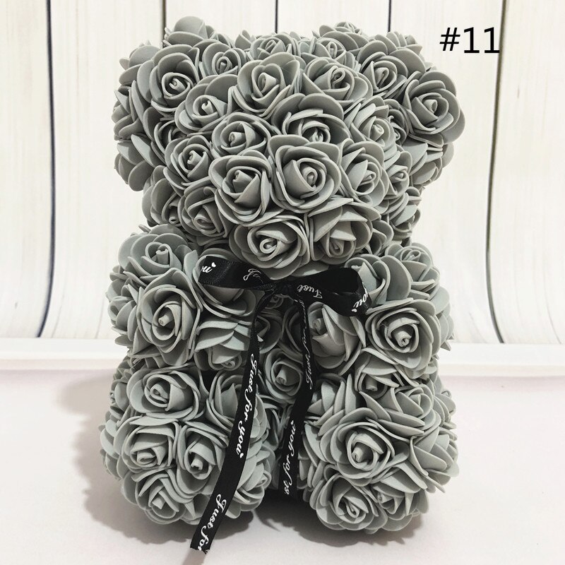 25cm bjørne af roser kunstige blomster hjem bryllup festival gør det selv billig bryllup dekoration boks krans håndværk: Gary