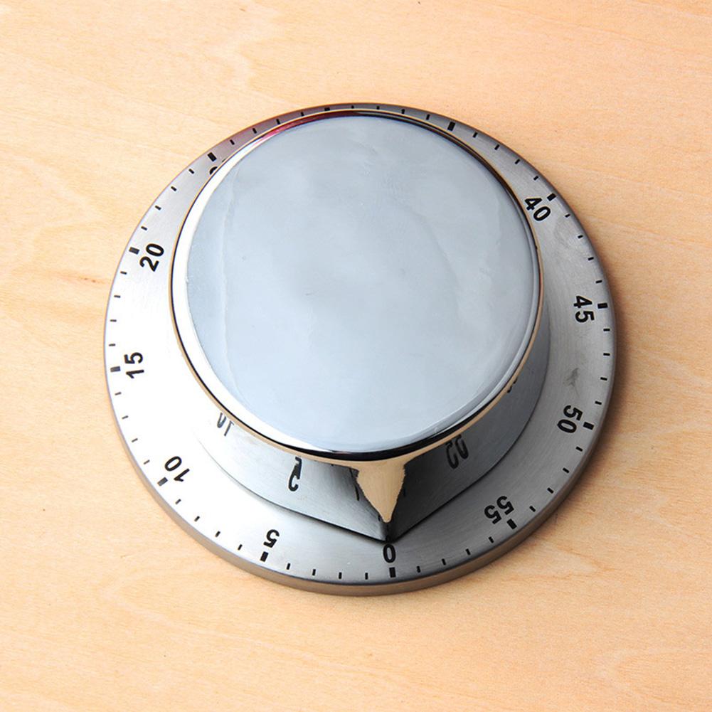 Stainless Steel Kitchen Magnetic Manual Mechanical Cooking Timer Home Mechanical Reminder Baking Timer Countdown Tool