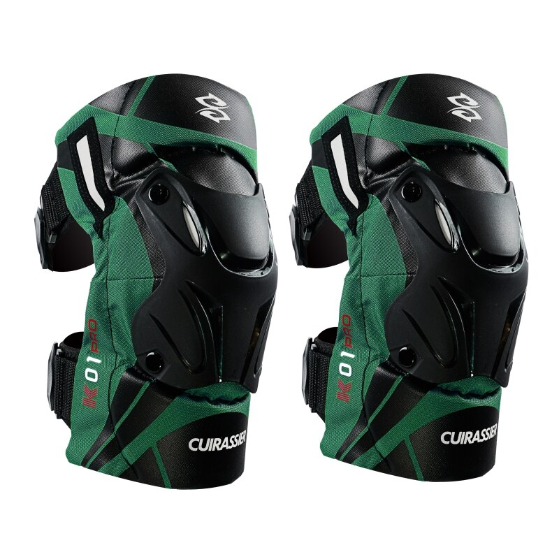 Cuirassier K01-3 Motorcycle Knee Pads Set Knee Protector Moto MX MTB Motocross Protective Gear Knee Guards Kneepad Protection: K01-3-Emerald Green