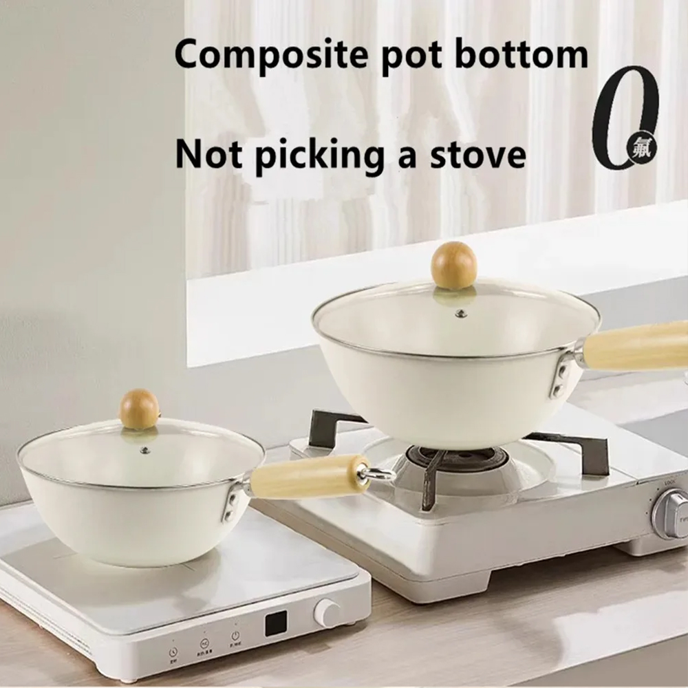 Mini Frying Pan Non-Stick Wok Ceramic Home Egg Steak Skillet Pancake Fried Induction Cooker Gas Stove Saucepan Kitchen Cookware