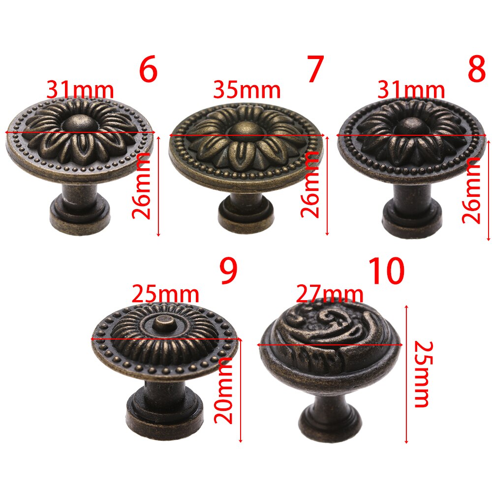 Poignées de meuble en côtes antiques, forme ronde Foy, bouton de fusion rétro, poignées de garde-robe, poignée de porte, raccords de quincaillerie, 2 pièces
