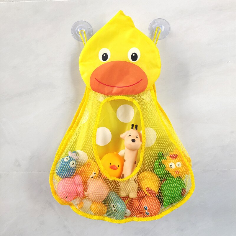 Animal Frog Duck Baby Bath Toy Organizer forte ventosa Mesh Toy Storage Bag impermeabile bagno Organizer giocattolo d&#39;acqua per bambini